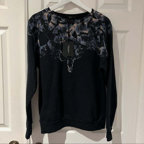 NWT Marcelo Burlon Snake Crew Swearshirt XXS Oversized - Picture 6 of 12